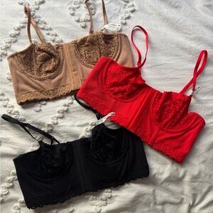 Bundle Aerie Corset Lace Bralettes